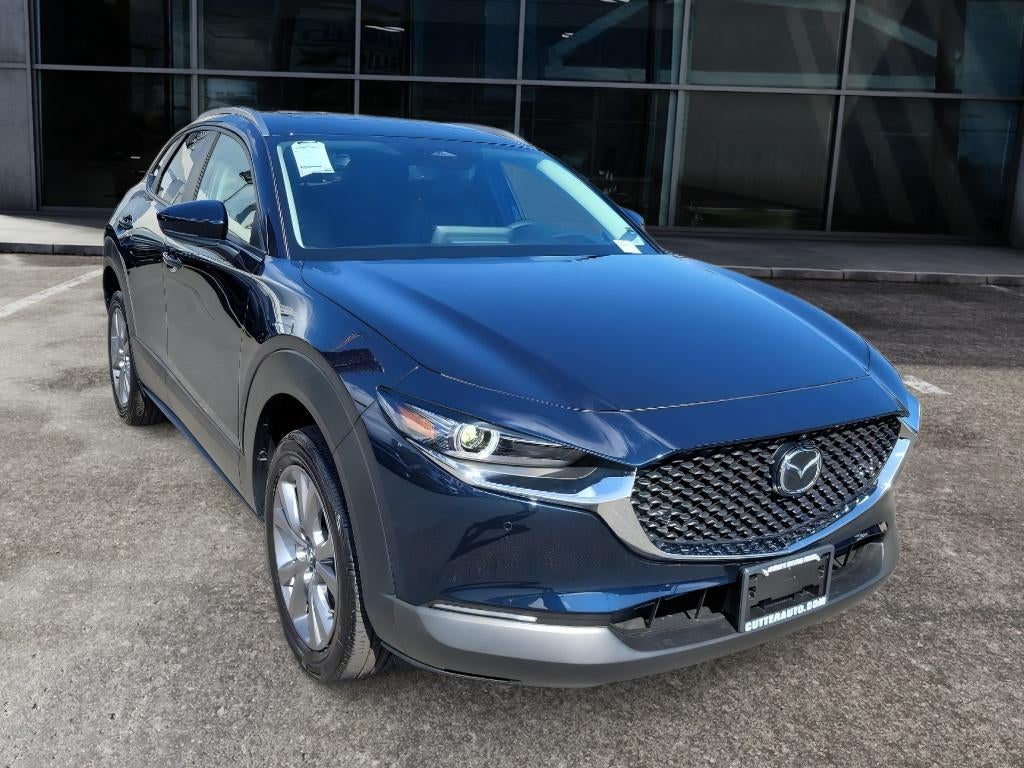 2026 Mazda Mazda CX-30 2.5 S Premium AWD in Deep Crystal Blue Mica — front three-quarter view