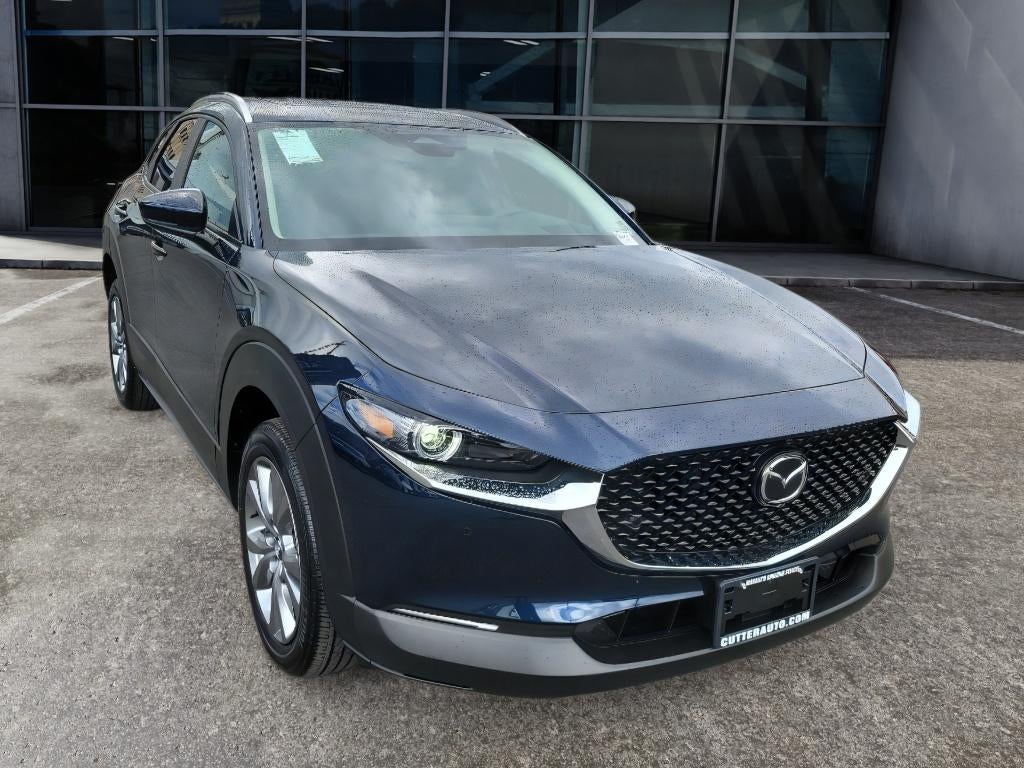 2026 Mazda Mazda CX-30 2.5 S Premium AWD in Deep Crystal Blue Mica — front three-quarter view