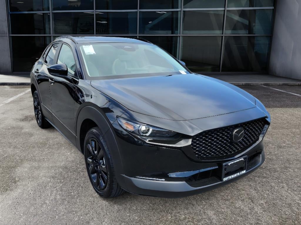 2026 Mazda Mazda CX-30 2.5 Turbo Aire Edition AWD in Jet Black Mica — front three-quarter view