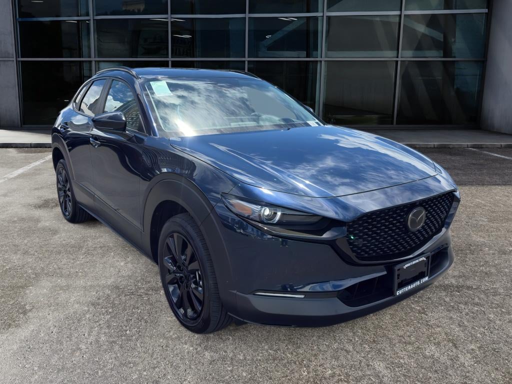 2026 Mazda Mazda CX-30 2.5 Turbo Aire Edition AWD in Deep Crystal Blue Mica — front three-quarter view