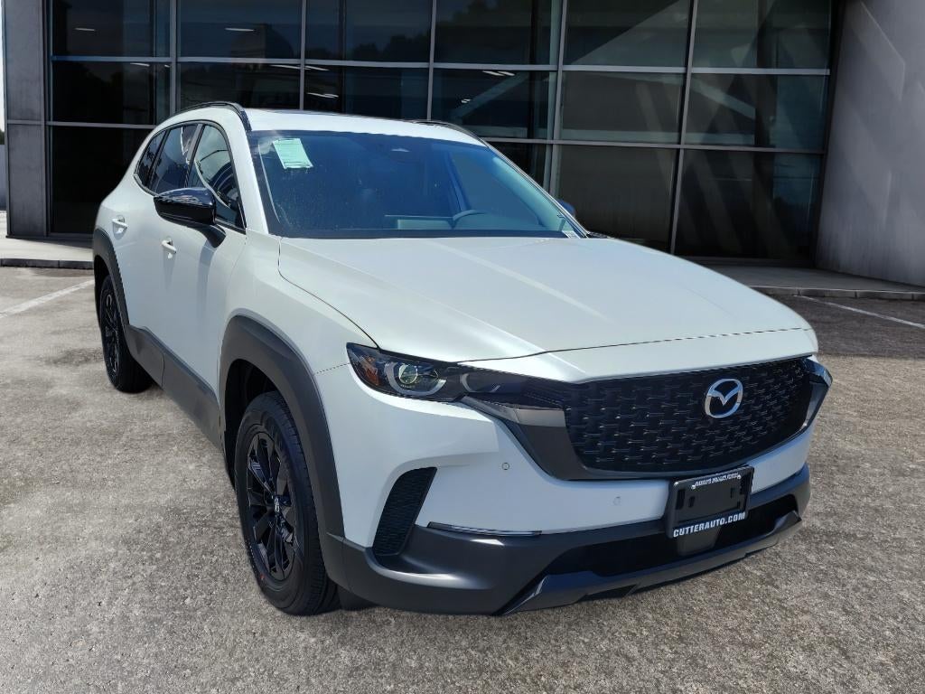 2026 Mazda Mazda CX-50 Hybrid Premium AWD in Wind Chill Pearl — front three-quarter view