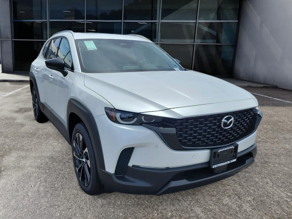 2026 Mazda Mazda CX-50 Hybrid Premium Plus AWD in Wind Chill Pearl — front three-quarter view