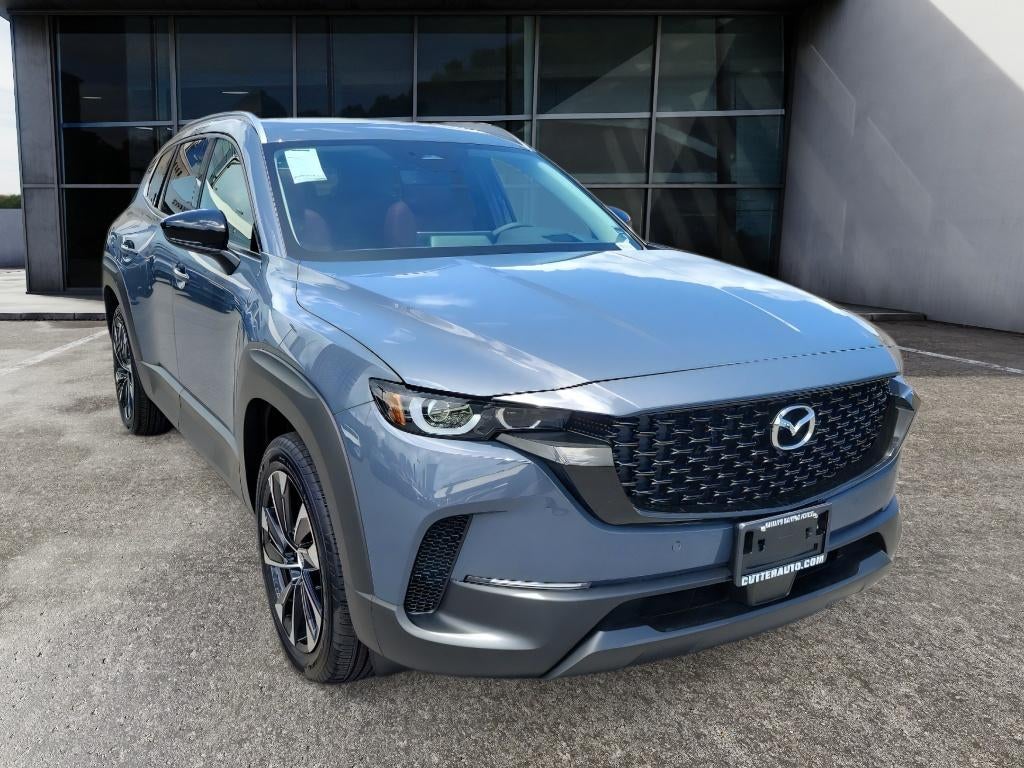 2026 Mazda Mazda CX-50 Hybrid Premium Plus AWD in Polymetal Gray Metallic — front three-quarter view