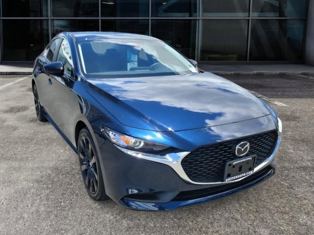 2026 Mazda Mazda3 Sedan 2.5 S Select Sport in Deep Crystal Blue Mica — front three-quarter view