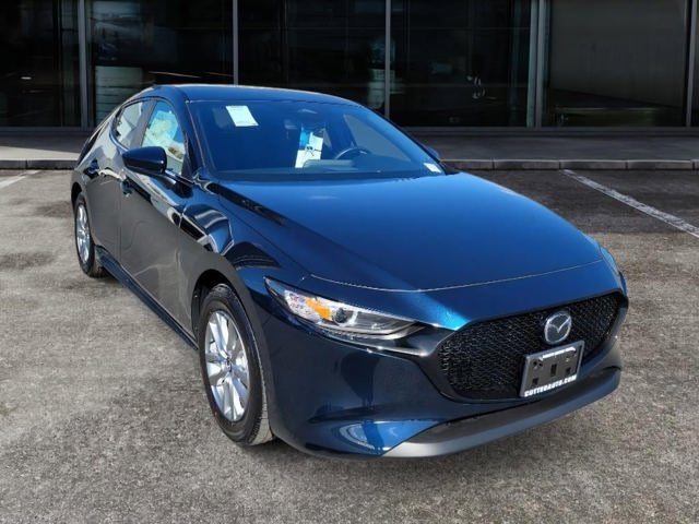 2026 Mazda Mazda3 Hatchback 2.5 S in Deep Crystal Blue Mica — front three-quarter view