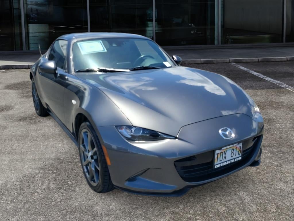 2017 Mazda Mazda MX-5 Miata RF Grand Touring in Machine Gray Metallic — front three-quarter view