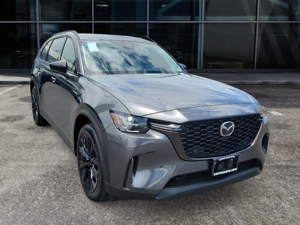 2026 Mazda Mazda CX-90 3.3 Turbo Premium Sport AWD in Machine Gray Metallic — front three-quarter view