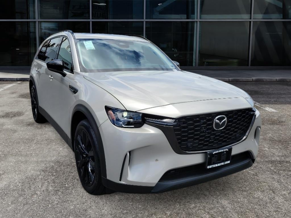 2026 Mazda Mazda CX-90 3.3 Turbo Premium Sport AWD in Platinum Quartz Metallic — front three-quarter view