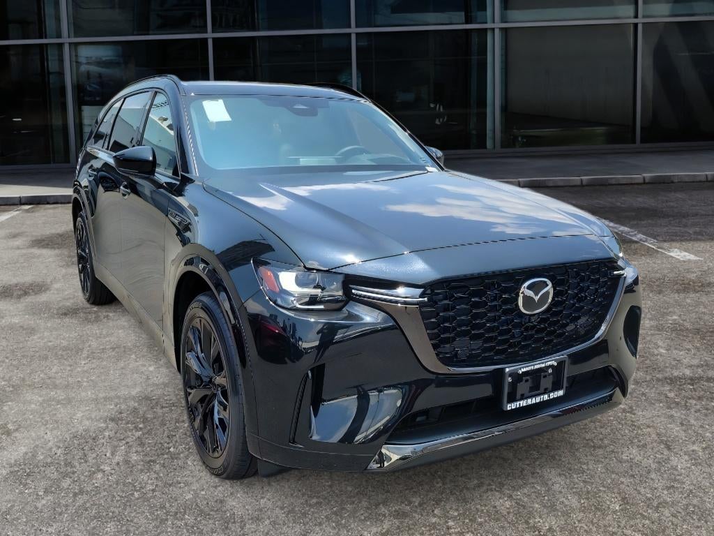 2026 Mazda Mazda CX-90 3.3 Turbo S Premium Sport AWD in Jet Black Mica — front three-quarter view