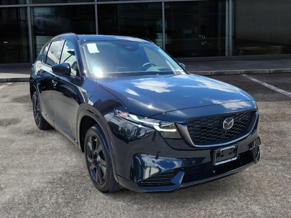 2026 Mazda Mazda CX-5 2.5 S Premium Plus AWD in Jet Black Mica — front three-quarter view