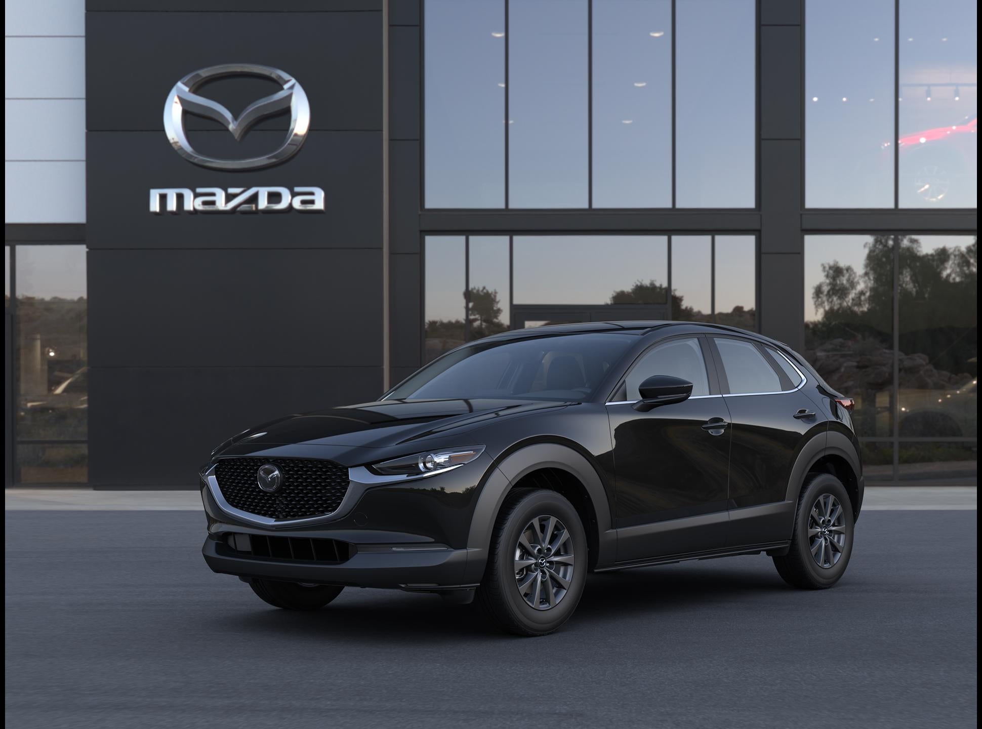 2026 Mazda Mazda CX-30 2.5 S AWD in Jet Black Mica — front three-quarter view