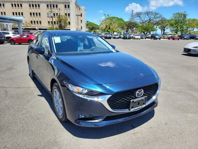 2026 Mazda Mazda3 Sedan 2.5 S in Deep Crystal Blue Mica — front three-quarter view