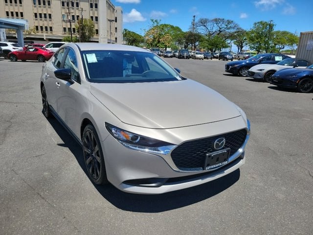 2026 Mazda Mazda3 Sedan 2.5 S Select Sport in Platinum Quartz Metallic — front three-quarter view