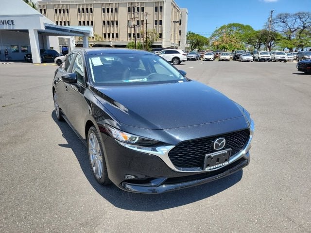 2026 Mazda Mazda3 Sedan 2.5 S Preferred in Jet Black Mica — front three-quarter view