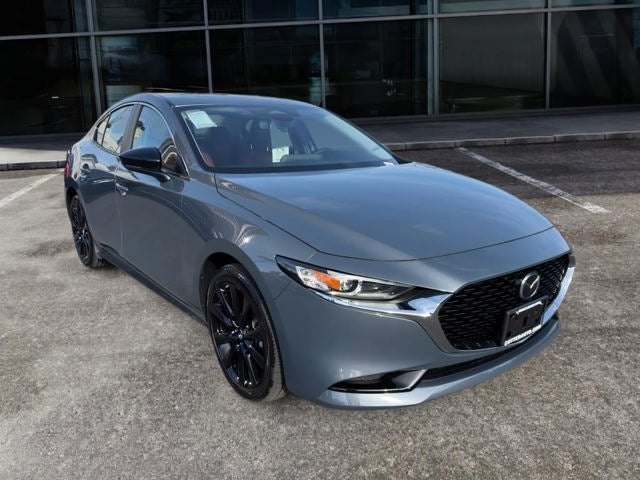2026 Mazda Mazda3 Sedan 2.5 S Carbon Edition AWD in Polymetal Gray Metallic — front three-quarter view