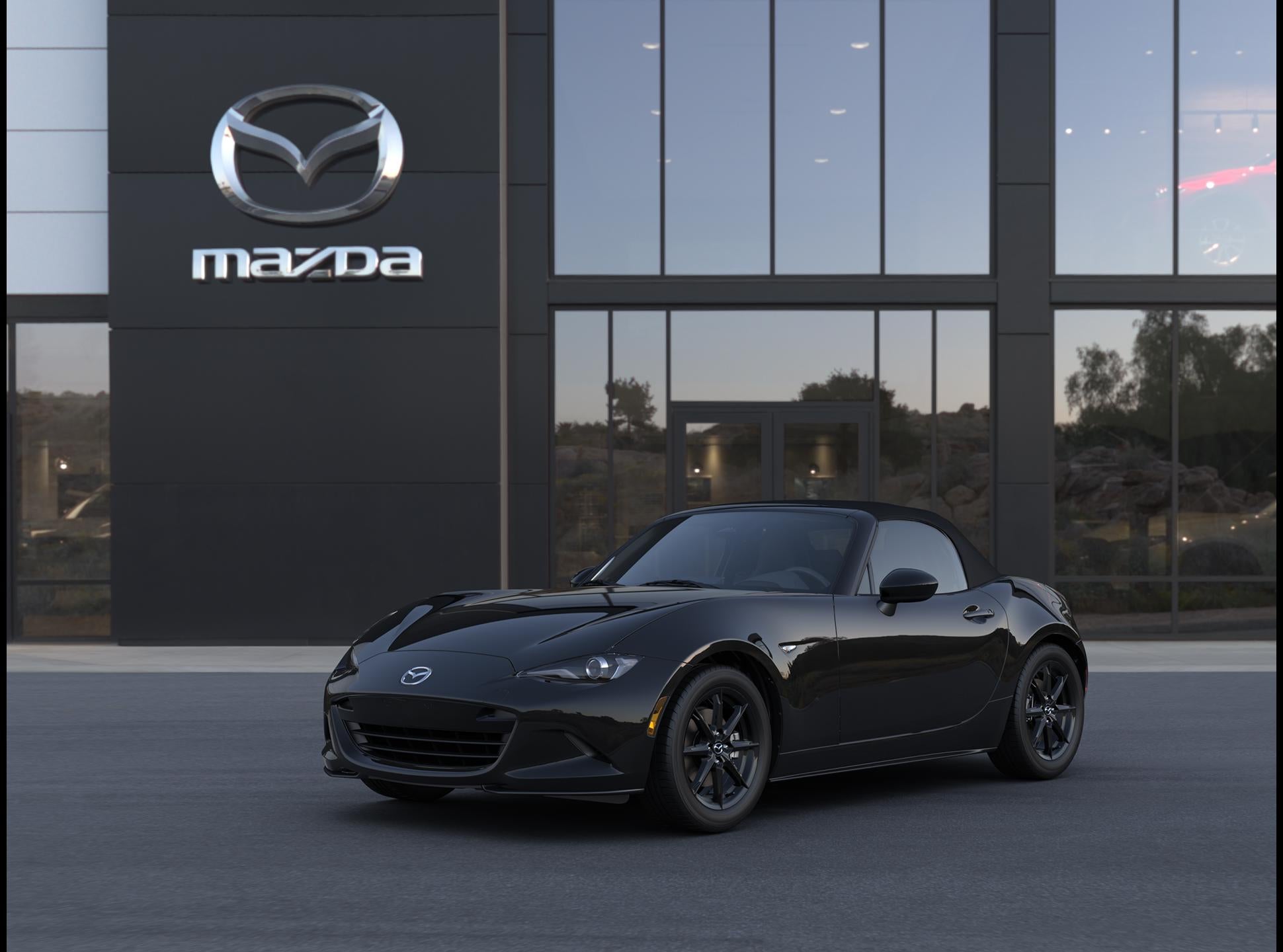 2026 Mazda Mazda MX-5 Miata Sport in Jet Black Mica — front three-quarter view
