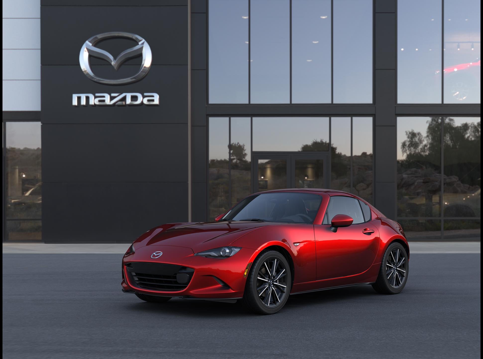 2026 Mazda Mazda MX-5 Miata RF Grand Touring in Soul Red Crystal Metallic — front three-quarter view