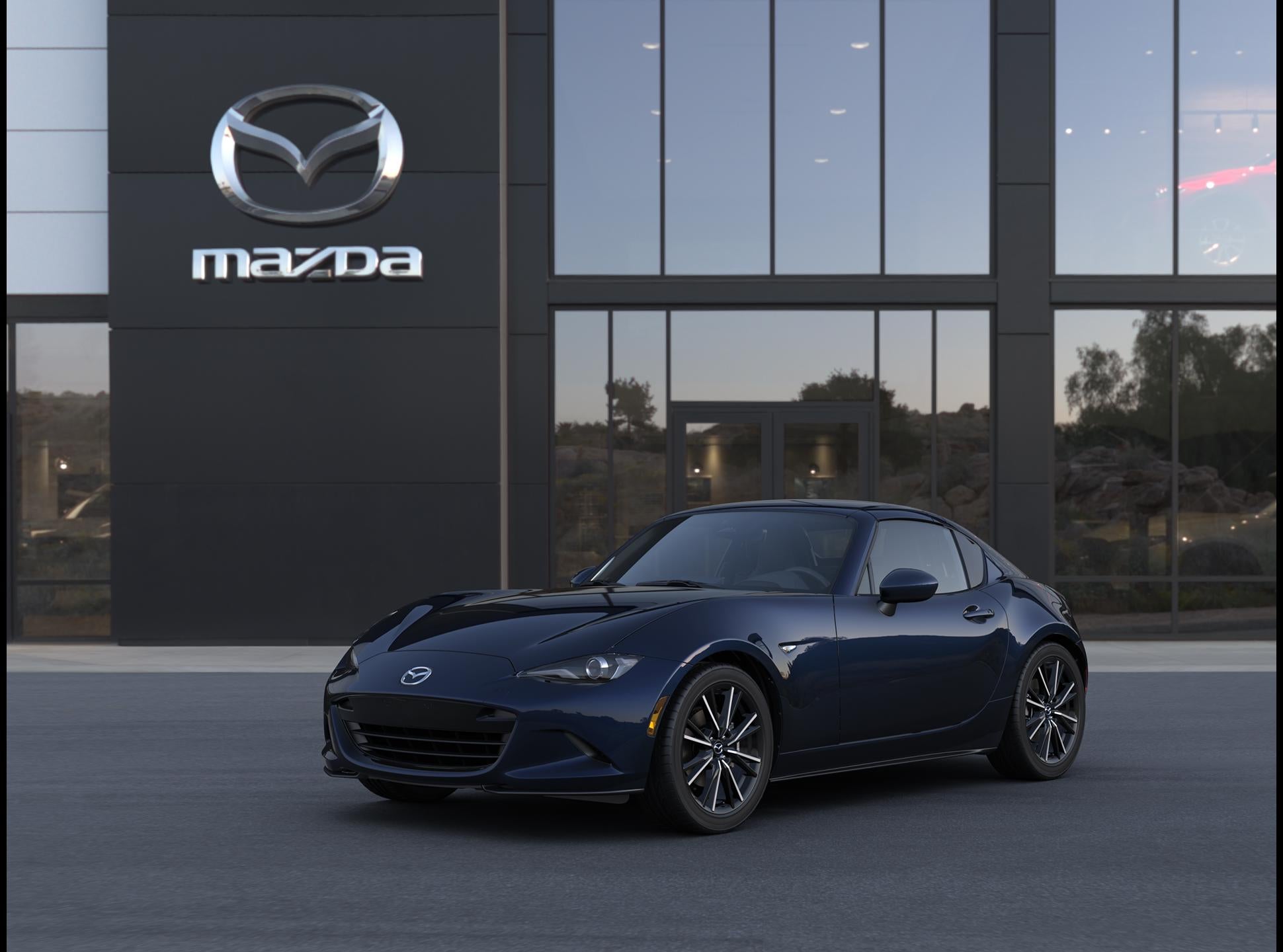2026 Mazda Mazda MX-5 Miata RF Grand Touring in Deep Crystal Blue Mica — front three-quarter view